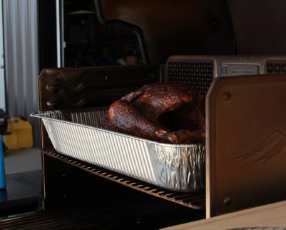 smoked trueky on a pellet smoker
