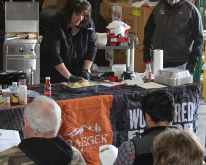 grilling class at outdoor chef